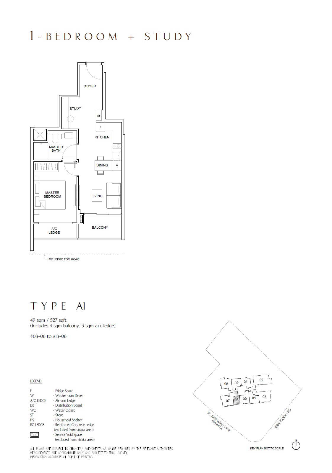 The Arcady at Boon Keng 1 Bedroom Floor Plan 1