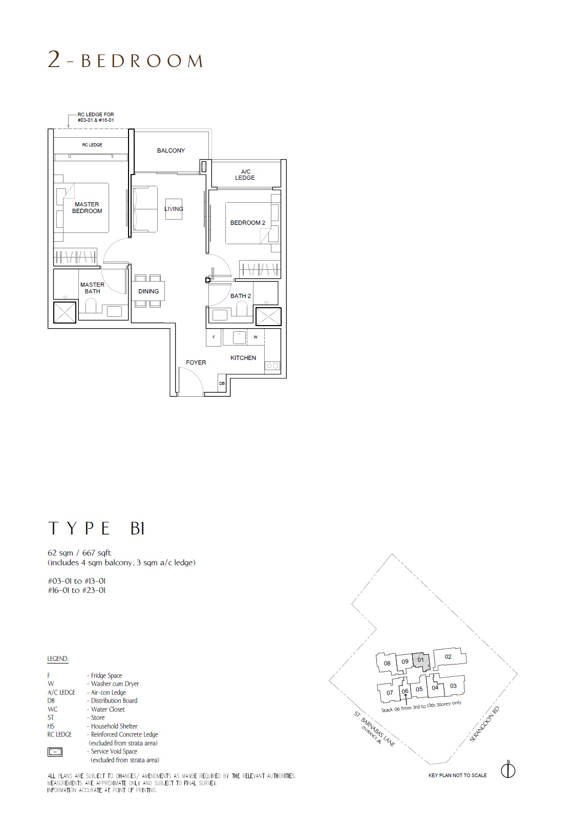 The Arcady at Boon Keng 1 Bedroom Floor Plan 3